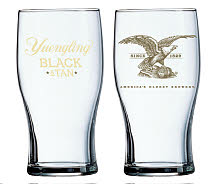 Black & Tan 16oz Glass