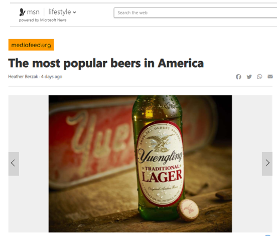 The most popular beers in America