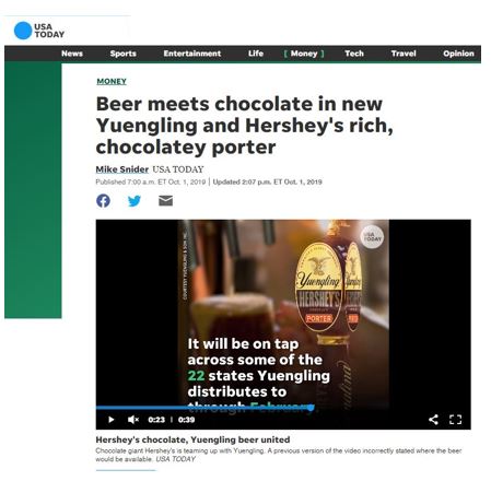 Beer meets chocolate in new Yuengling and Hershey’s rich, chocolatey porter