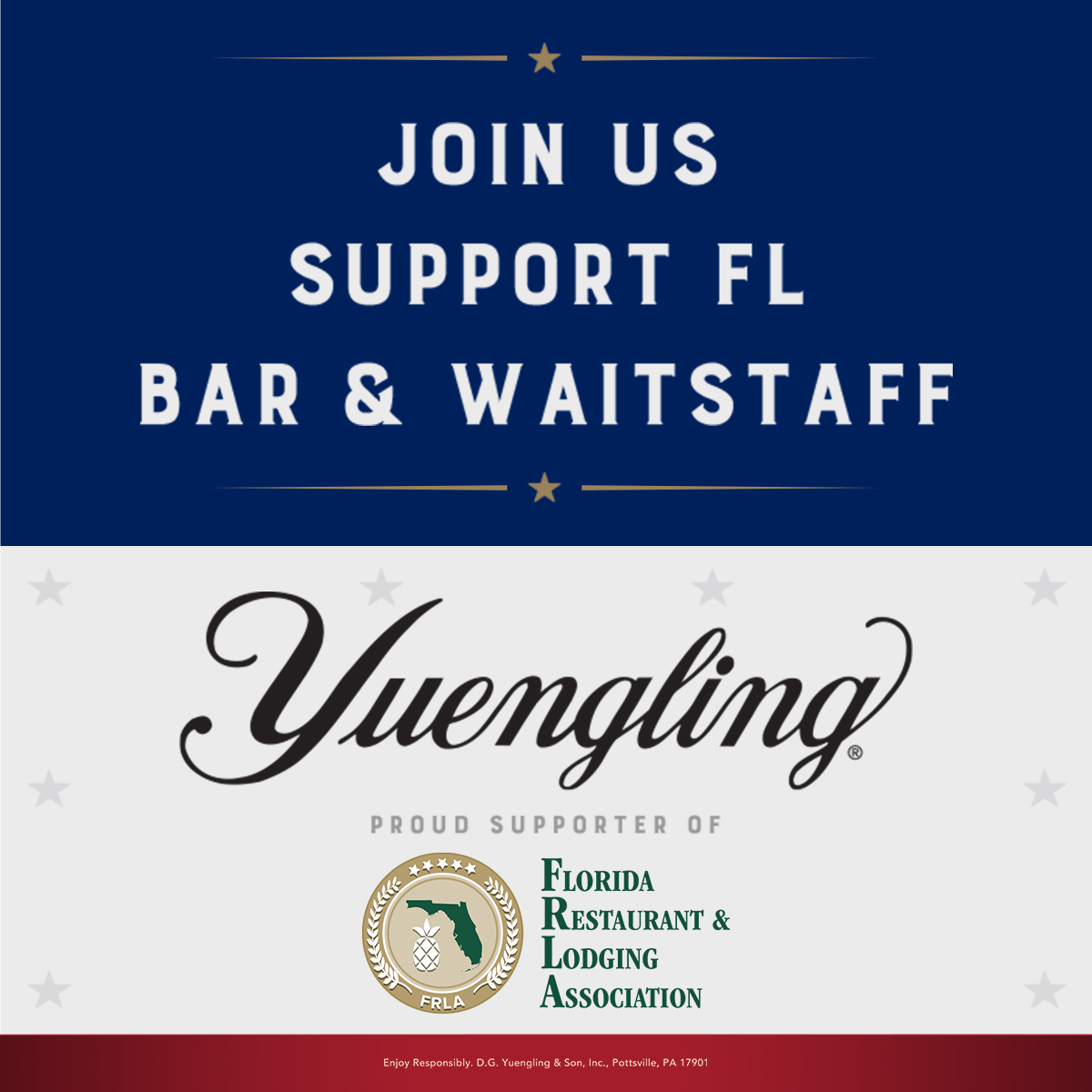 Yuengling Donates Aid to Florida Bartenders and Waitstaff During COVID-19 Crisis