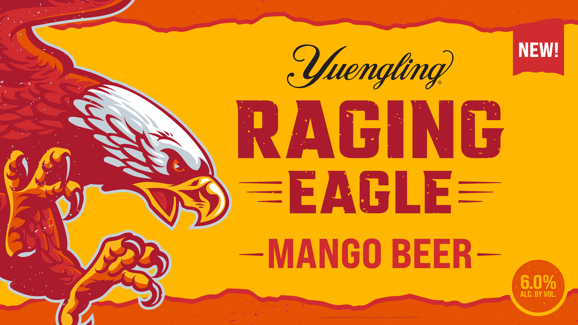 Yuengling Launches new Raging Eagle Mango Beer with Bold Flavor